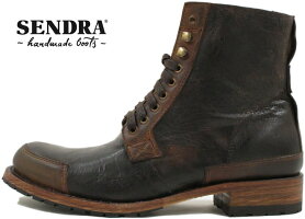 武骨な男らしさが漂う着こなしにピッタリ★センドラの別注レースアップブーツ,SENDRA,センドラ,MODELO:15553LIGHTING-C,サイドジップ・レースアップブーツ,FLOTATANGBORRONBARBADOSQUERCIACEPILL,FURLANPICASO(ブラウン)