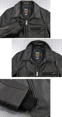 三拍子揃ったSchott(ショット)の米国製トラッカーJKT◆◇◆Schott,ショット,#103US,103USTRUCKERLEATHERJACKET,米国製トラッカーレザージャケット,襟付きレザージャケット,襟付きシングルライダース,BLACK(ブラック),7209,