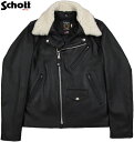 Schott/ショット #228US LAMB SKIN RIDERS with MOUTON FUR COLLAR ムートンファー付き、ライダースジャケット/ラムレザーダブルライダ..