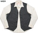 SUGAR CANE/シュガーケーン 9oz. COTTON COVERT WORK VEST 9オンス コットンカバートクロス ワークベスト/ジレ 119 BLACK(ブラック)/Lot No. SC12795