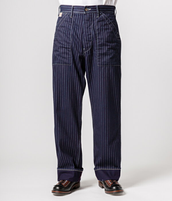 SUGARCANE,シュガーケーン,9oz.WABASHSTRIPEENGINEERPANTS,ウォバッシュストライプ・エンジニアパンツ,ワークパンツ,A/NAVY(ワンウォッシュ),SC40786