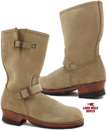 ロンウルフ エンジニアブーツ メンズ LONE WOLF BOOTS/ロンウルフ ブーツCAT'S PAW SOLE ENGINEER/エンジニアブーツ133)BEIGE SUEDE/ベージュスエード,LW00300【東洋エンタープライズ ローンウルフ シュガーケーン アメカジ スエードワークブーツ】