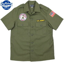 バズリクソンズとスヌーピー、夢のコラボレーション♪BUZZRICKSON'S×PEANUTS,バズリクソンズ×ピーナッツ,VIET-NAMUTILITYSHIRT,スヌーピーワッペン付き、半袖ベトナム・ユーティリティーシャツ,149OLIVE(オリーブ)/BR37327