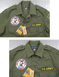 バズリクソンズとスヌーピー、夢のコラボレーション♪BUZZRICKSON'S×PEANUTS,バズリクソンズ×ピーナッツ,VIET-NAMUTILITYSHIRT,スヌーピーワッペン付き、半袖ベトナム・ユーティリティーシャツ,149OLIVE(オリーブ)/BR37327