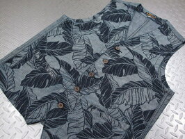 オシャレさピカイチ★ハワイアン柄が素敵なサンサーフのインディゴベスト,SUNSURF,サンサーフ,“TROPICALLEEF”INDIGOJACQUARDVEST,トロピカルリーフ柄インディゴジャガードベスト,ジレ,SS14019,OFFWHITE(オフホワイト)