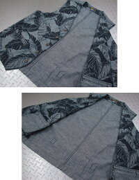 オシャレさピカイチ★ハワイアン柄が素敵なサンサーフのインディゴベスト,SUNSURF,サンサーフ,“TROPICALLEEF”INDIGOJACQUARDVEST,トロピカルリーフ柄インディゴジャガードベスト,ジレ,SS14019,OFFWHITE(オフホワイト)