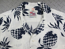 DUKEKAHANAMOKU,デューク・カハナモク,L/SRAYONHAWAIIANSHIRT,“DUKE'SPINEAPPLES”,デュークス・パイナップル柄、長袖レーヨンアロハシャツ,パイナップル柄ハワイアンシャツ,OFFWHITE(オフホワイト),DK26793,