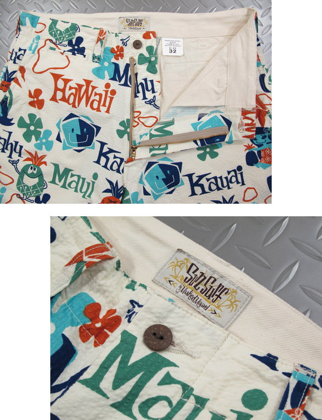 SUN SURF/サンサーフ“PINEAPPLE HEAVEN”by Masked Marvel COTTON SEERSUCKER SHORTSパイナップルヘブン・コットンサッカー生地ショーツ/ショートパンツ SS51657