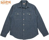 SUGAR CANE/奬 BLUE CHAMBRAY L/S WORK SHIRT ֥롼֥졼Ĺµ/֥졼 421A) ONE WASH(󥦥å)/Lot No. SC27850