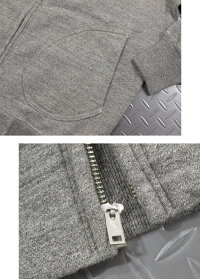 大好評〜バズ・スウェットの「羽織モノ」★BUZZRICKSON'S,バズリクソンズ,FULLZIPSWEATPARKA,フルジップパーカー,無地ジップパーカ,H.GRAY(ヘザーグレー),BR65623