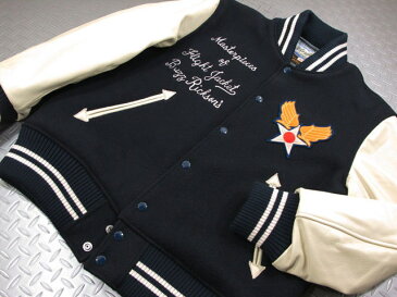 Whitesville/ホワイツビル 30oz WOOL MELTON AWARD JACKET“BUZZ RICKSON'S” バズリクソンズ コラボレーション・アワードジャケット/スタジャン/バーシティジャケット NAVY/OFF WHITE(ネイビー×オフホワイト)/WV14217