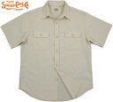 SUGAR CANE/VK[P[ WHITE CHAMBRAY WORK SHIRT (SHORT SLEEVE) Vu[ [NVc/zCgVu[Vc/nVc A.WHITE(EHbVzCg)/Lot No. SC37942