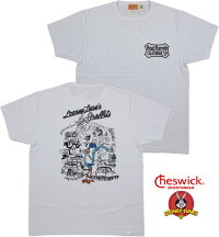 TM&WarnerBros.の人気キャラクターロードランナーをモチーフにしたチェスウィックの半袖Tシャツ★ROADRUNNER,ロードランナー,S/ST-SHIRT“LOONEYTUNE'SGRAFFITI”,半袖バックプリントTシャツ,WHITE(ホワイト),CH78004