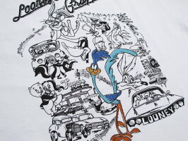 TM&WarnerBros.の人気キャラクターロードランナーをモチーフにしたチェスウィックの半袖Tシャツ★ROADRUNNER,ロードランナー,S/ST-SHIRT“LOONEYTUNE'SGRAFFITI”,半袖バックプリントTシャツ,WHITE(ホワイト),CH78004