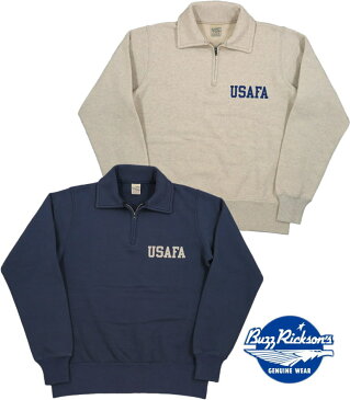 BUZZ RICKSON'S/バズリクソンズ HALF ZIP SWEAT SHIRT“U.S. AIR FORCE ACADEMY” ハーフジップ・スウェットシャツ/USAFAプリント入りジップトレーナーLot No. BR68397