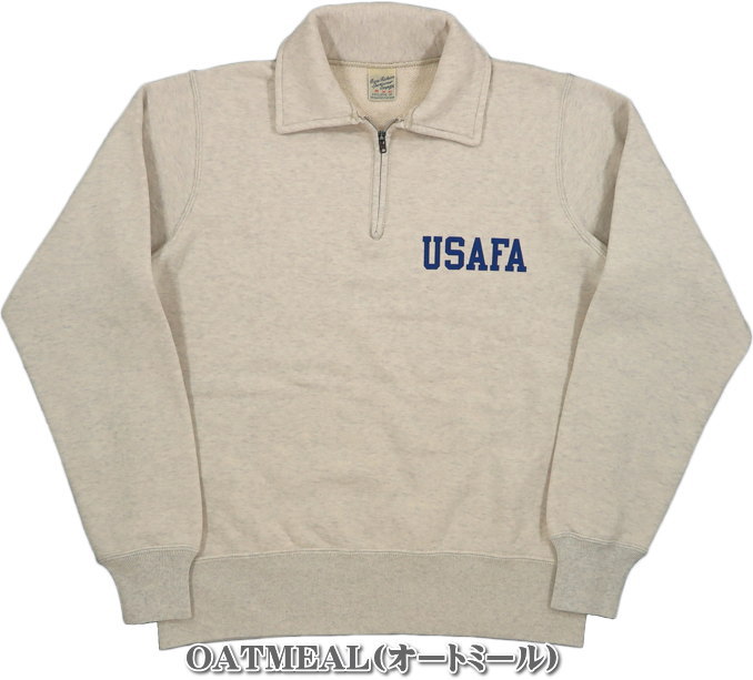 BUZZ RICKSON'S/バズリクソンズ HALF ZIP SWEAT SHIRT“U.S. AIR FORCE ACADEMY” ハーフジップ・スウェットシャツ/USAFAプリント入りジップトレーナーLot No. BR68397