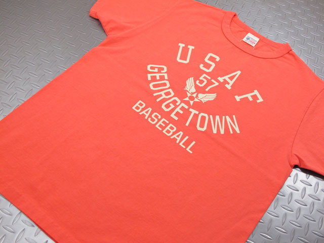 BUZZ RICKSON'S/バズリクソンズS/S T-SHIRT “U.S.A.F. GEORGETOWN” 半袖プリントTシャツ/カットソー S.PINK(ピンクオレンジ)/BR78175