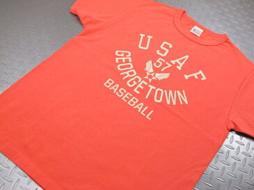 BUZZ RICKSON'S/バズリクソンズS/S T-SHIRT “U.S.A.F. GEORGETOWN” 半袖プリントTシャツ/カットソー S.PINK(ピンクオレンジ)/BR78175