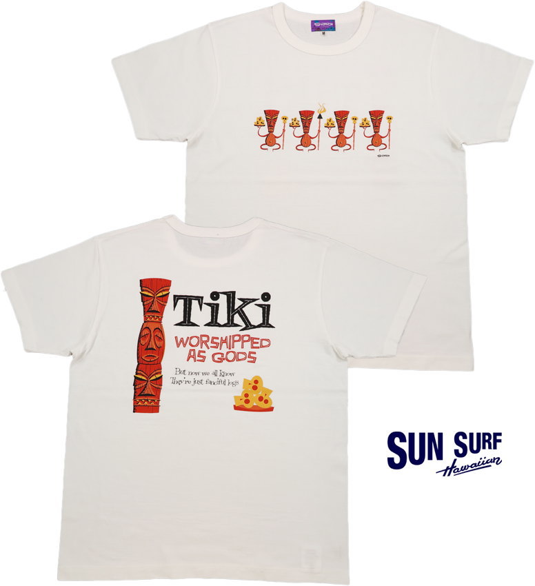 SUN SURF/サンサーフ“TIKI GODS”by SHAG S/S T-SHIRT ティキ・ゴッド、半袖バックプリントTシャツ OFF WHITE(オフホワイト)/SS78296