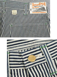 ロープ染色したインディゴが雰囲気満点★ヒッコリーストライプのワークパンツ,SUGARCANE,シュガーケーン,11oz.HICKORYSTRIPEWORKPANTS,11オンス、ヒッコリーストライプワークパンツ,ペインターパンツ,A.NAVY(ネイビー),SC41823