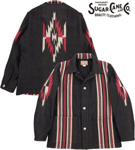 SUGAR CANE/奬 NATIVE AMERICAN WOOL BLANKET JACKET ͥƥ֥ꥫ ֥󥱥å 㥱å BLACK(֥å)/Lot;SC14771