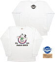 BUZZ RICKSON 039 S×PEANUTS/バズリクソンズ×ピーナッツ L/S T-SHIRT“PARA-DICE” 長袖スヌーピープリントTシャツ WHITE(ホワイト)/BR68838