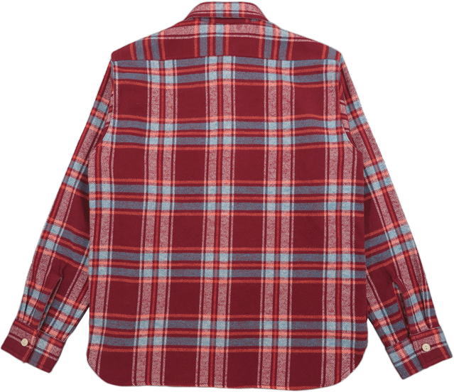 SUGARCANE,シュガーケーン,TWILLCHECKL/SWORKSHIRT,ツイルチェックワークシャツ,チェックシャツ,綿ネルシャツ,SC28746,WINE(ワインレッド)
