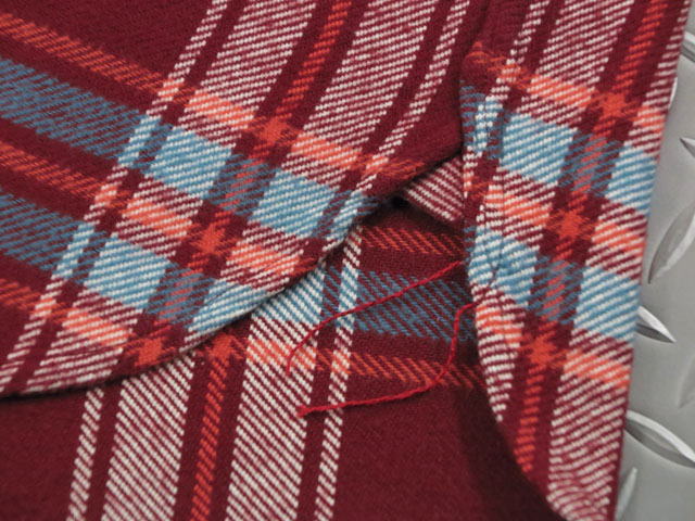 SUGARCANE,シュガーケーン,TWILLCHECKL/SWORKSHIRT,ツイルチェックワークシャツ,チェックシャツ,綿ネルシャツ,SC28746,WINE(ワインレッド)