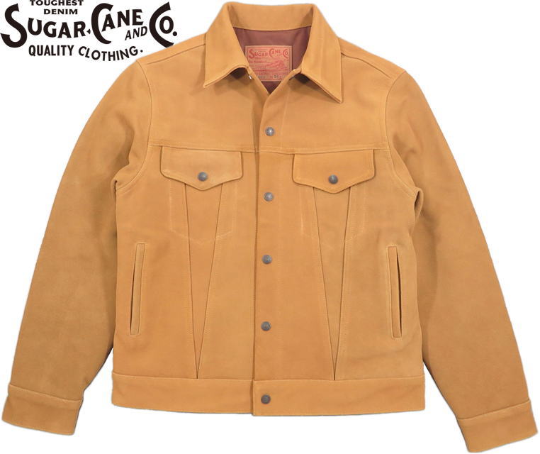 楽天ストリートファッションMIYOSHIYASUGAR CANE/シュガーケーン COW SPLIT LEATHER BLOUSE THINSULATE FILLED カウ スプリットレザージャケット/レザージャケット CAMEL（キャメル）/Lot No. SC80602