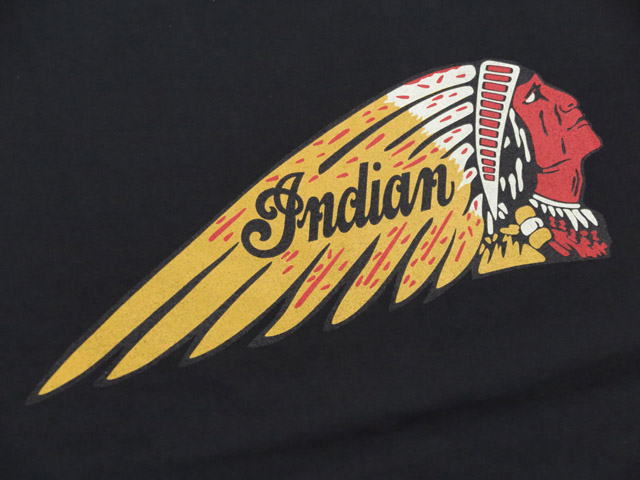 INDIAN MOTORCYCLE/インディアンモーターサイクル L/S T-SHIRT “INDIAN HEAD” 長袖プリントTシャツ/カットソー BLACK(ブラック)/Lot No. IM69056