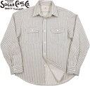 SUGAR CANE/シュガーケーン HICKORY STRIPE WORK SHIRT ヒッコリーストライプ ワークシャツ OFF WHITE(オフホワイト)/Lot No. SC27853(4)
