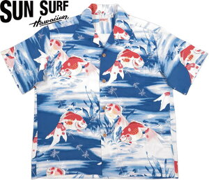 SUN SURF/󥵡 S/S RAYON HAWAIIAN SHIRT GOLDFISH Ⱦµ졼󡦥ϥ/ϥ磻󥷥 NAVY(ͥӡ)/Lot No. SS38802