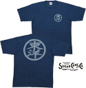 SUGAR CANE/シュガーケーン S/S NATURAL DYE T-SHIRT DISCHARGE PRINT インディゴ染め 抜染プリントTシャツ/東洋ロゴTシャツ NAVY(インディゴネイビー)/Lot No. SC79000