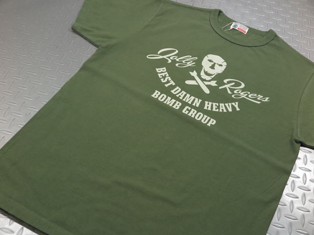 BUZZ RICKSON'S/バズリクソンズ S/S T-SHIRT “JOLLY ROGERS” ジョリーロジャーズ、半袖プリントTシャツ/プリントTEE OLIVE(オリーブ)/Lot No. BR78907