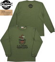 BUZZ RICKSON'S~PEANUTS/oYN\Y~s[ibc L/S T-SHIRT gU.S. NAVAL TRAINING CENTERh Xk[s[vgTVc OLIVE(I[u)/Lot No. BR69276