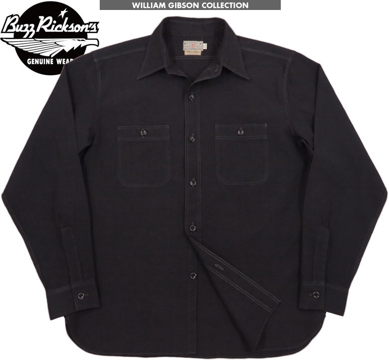 BUZZ RICKSON 039 S/バズリクソンズ WILLIAM GIBSON COLLECTION BLACK CHAMBRAY WORK SHIRTSウィリアム ギブソン コレクション ブラックシャンブレー ワークシャツ/ブラックシャンブレーシャツ Lot No. BR29143