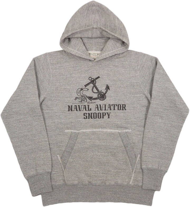 BUZZ RICKSON'S×PEANUTS /バズリクソンズ×ピーナッツ SWEAT PARKA “NAVAL AVIATOR”スヌーピー・スウェットパーカー/フーディ－/スヌーピーパーカー H.GRAY(ヘザーグレー)/Lot No. BR69278のサムネイル