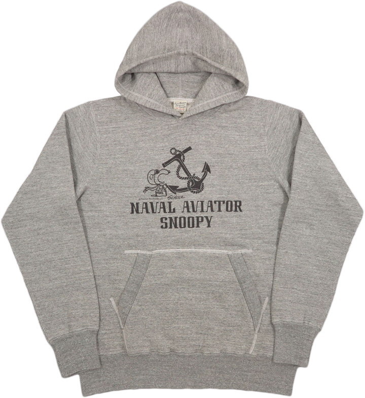 BUZZ RICKSON 039 S×PEANUTS /バズリクソンズ×ピーナッツ SWEAT PARKA “NAVAL AVIATOR”スヌーピー スウェットパーカー/フーディ－/スヌーピーパーカー H.GRAY(ヘザーグレー)/Lot No. BR69278