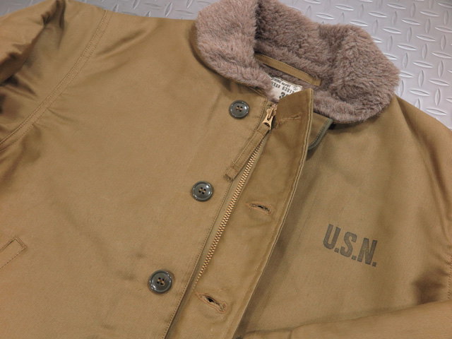 BUZZ RICKSON'S/バズリクソンズ Jacket, Deck, Zip Type N-1 Khaki “NAVY DEPARTMENT DEMOTEX-ED” N-1デッキジャケット/N-1デモテックス実名ラベルバージョン 01)KHAKI(カーキ)/Lot No. BR15345
