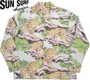 SUN SURF/サンサーフ L/S RAYON HAWAIIAN SHIRT “FIGHTING TIGER” 長袖レーヨン アロハシャツ/長袖ハワイアンシャツ「ファイティング タイガー」 GREEN(グリーン)/Lot No. SS29004