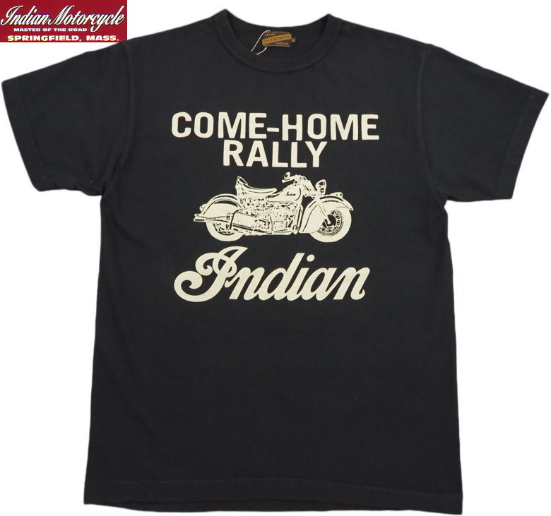 INDIAN MOTORCYCLE/インディアンモーターサイクル S/S T-SHIRT “COME HOME RALLY” 半袖プリントTシャツ/カットソー BLACK(ブラック)/Lot No.IM79185