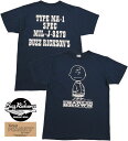 BUZZ RICKSON'S~PEANUTS/oYN\Y~s[ibc S/S T-SHIRT gTYPE MA-1h `[[uE vgTVc/Xk[s[TVc 128) NAVY(lCr[)/Lot No. BR79257