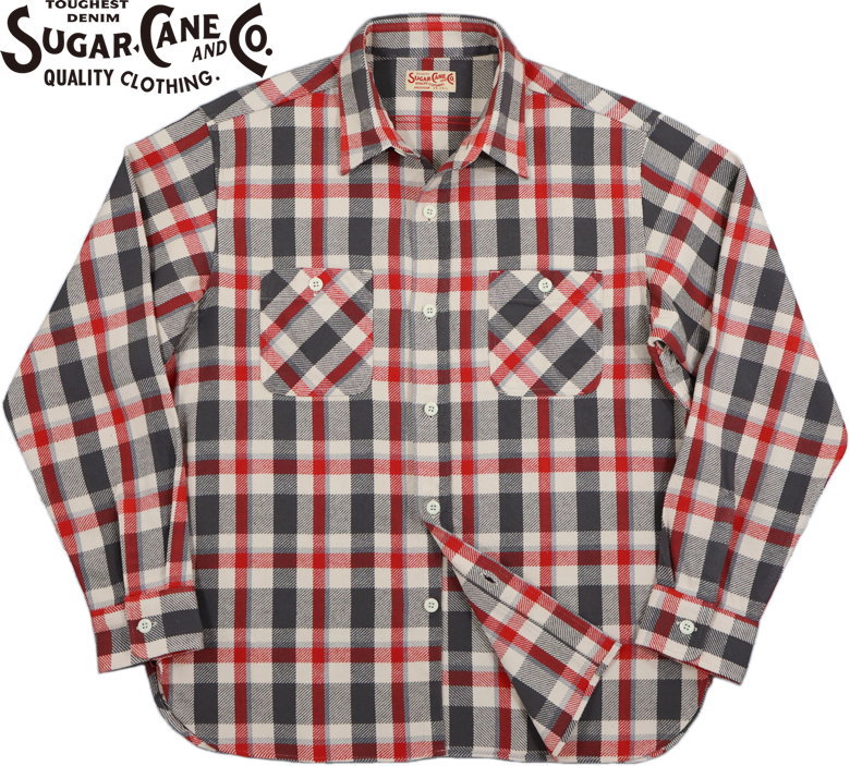 SUGARCANE,奬,TWILLCHECKWORKSHIRT,ĥå/å/ʥͥ륷,OFFWHITE(եۥ磻),SC29361