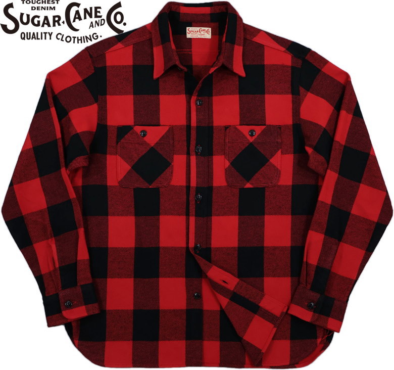 SUGARCANE,奬,TWILLCHECKWORKSHIRT,ĥå/֥åå/ʥͥ륷,RED(å),SC29357