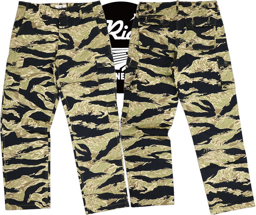 BUZZRICKSON'S/ХꥯGOLDTIGERSTRIPETROUSERSSHORTLENGTHɡCAMOߥ꥿꡼ѥ/CAMO119)BLACK(֥å)/LotNo.BR42502