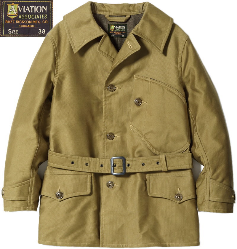 BUZZRICKSON'S,Хꥯ,AVIATIONASSOCIATESJUNGLECLOTHAVIATORCOAT,ӥ󥢥ġ󥰥륯ӥ,KHAKI(),BR15588
