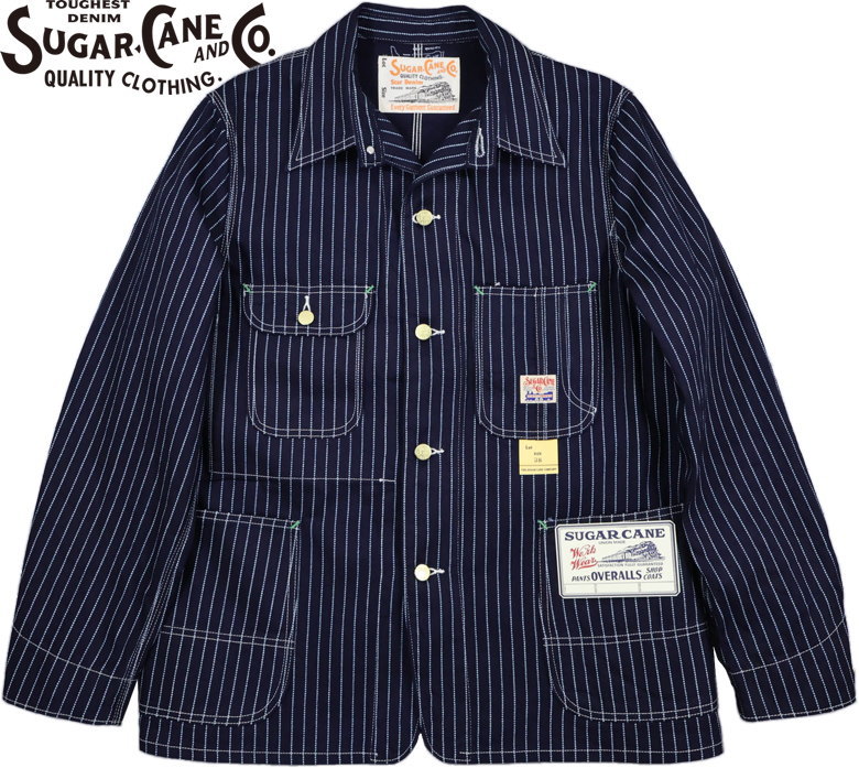 SUGAR CANE/シュガーケーン 9oz. WABASH STRIPE WORK COAT 9ン