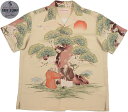 SUN SURF SPECIAL EDITION サンサーフ・スペシャルエディション “FLOWER BLOOMING FOLKTALE” 「高砂（たかさご）」ハワイアンシャツ 133) BEIGE(ベージュ)/Lot No. SS39231