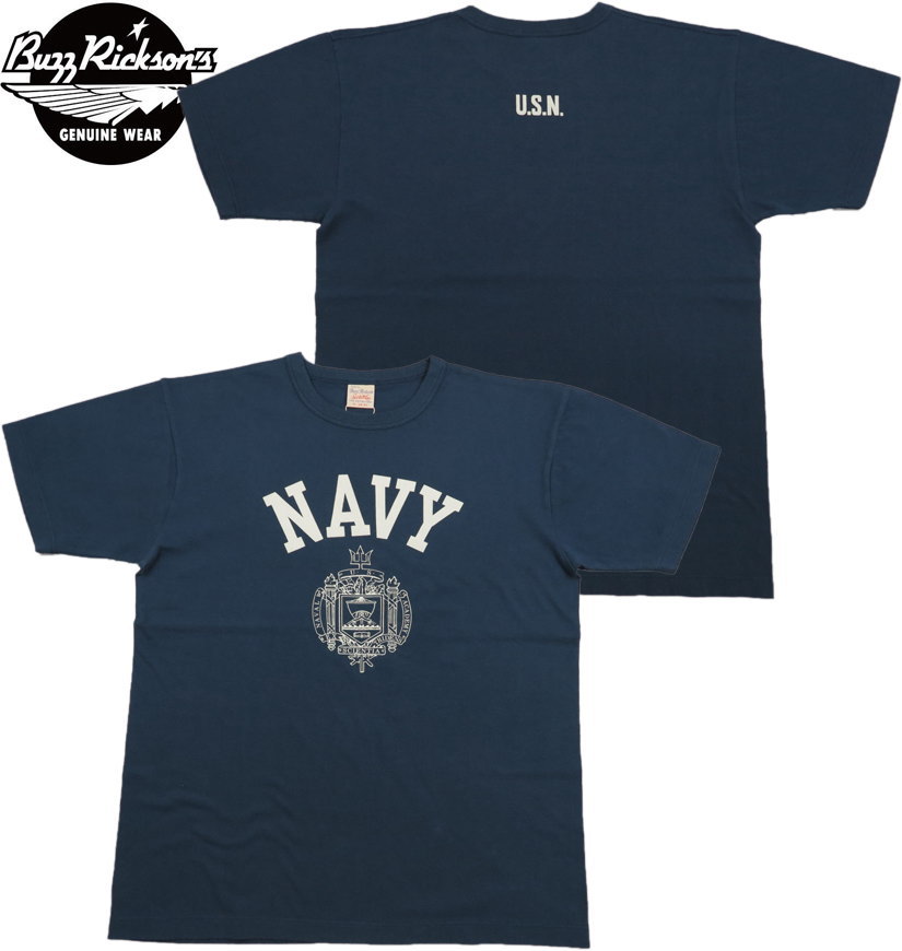 BUZZ RICKSON'S/バズリクソンズ GOVERNMENT ISSUE T-SHIRT U.S. NAVY 半袖プリントTシャツ/ミリタリープリントTEE 128) NAVY(ネイビー)/Lot No. BR79398