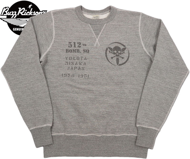 BUZZ RICKSON'S/Хꥯ SET-IN CREW NECK SWEAT SHIRT 512th BOMB SQ. ...